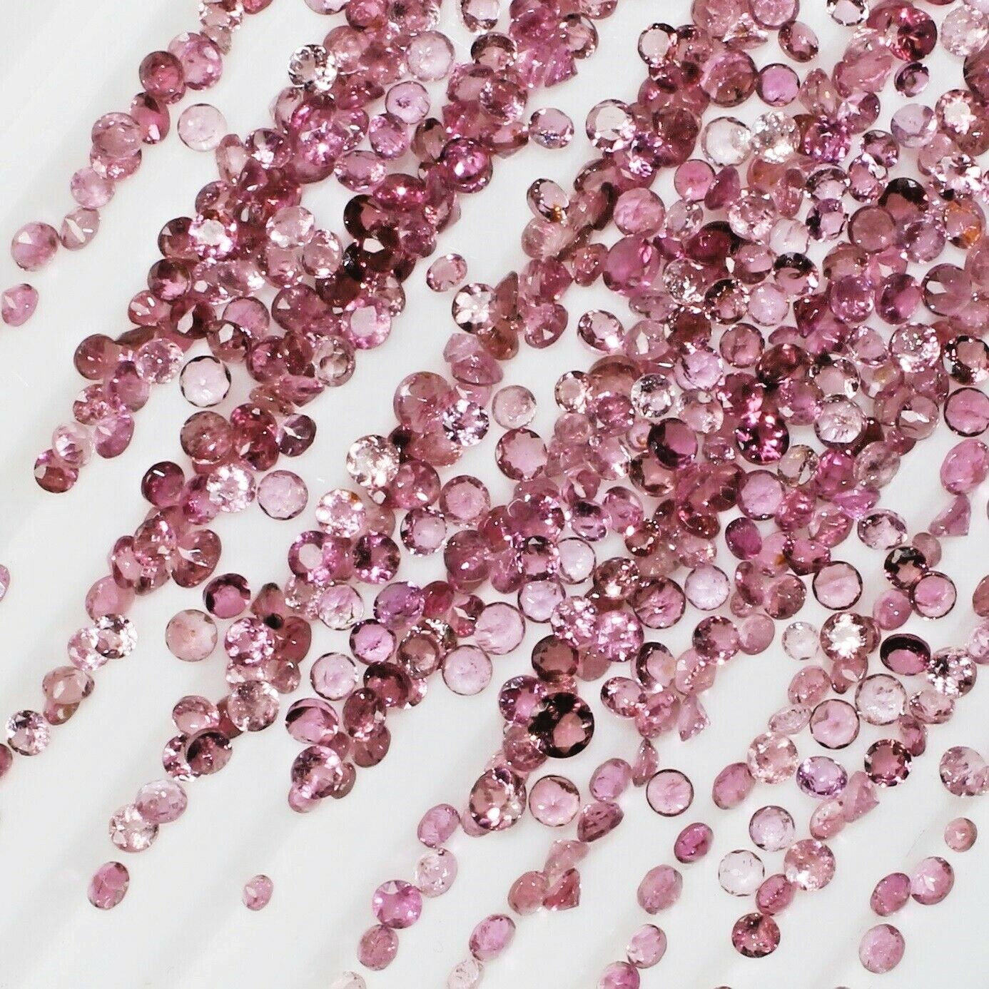 Wholesale Lot 1.25mm Round Cut Natural Pink Tourmaline Loose Calibrated Gemstone