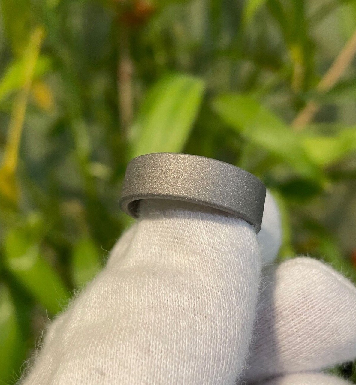 Sandblasted Comfort Fit Ring, 7mm Width Titanium Band, Made in Your Size