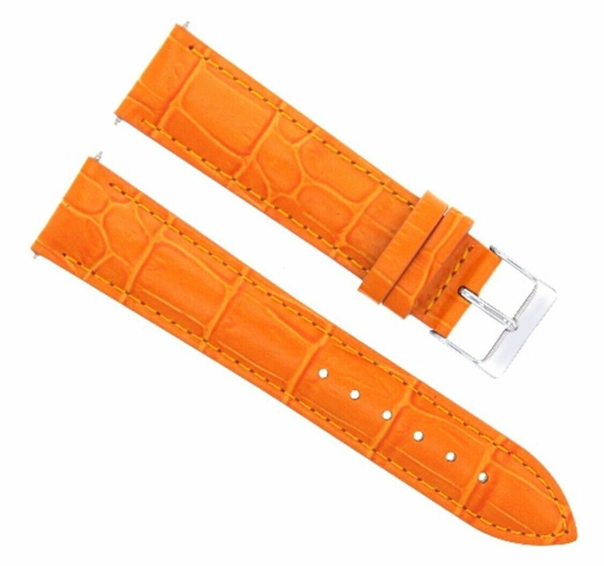 18mm Orange Leather Replacement Watch Strap For Tag Heuer Formula One