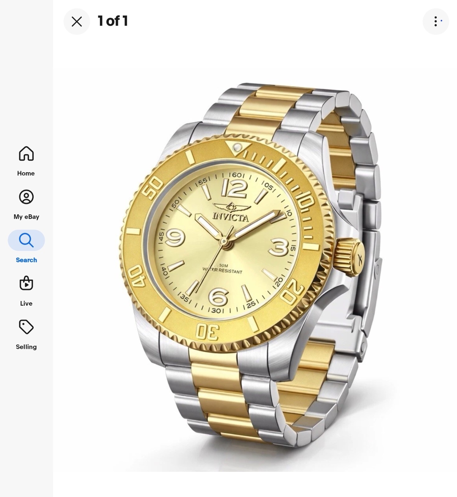Invicta Specialty GOLD AND SILVER COLOR STAINLESS STEEL Men’s Watch (69725)