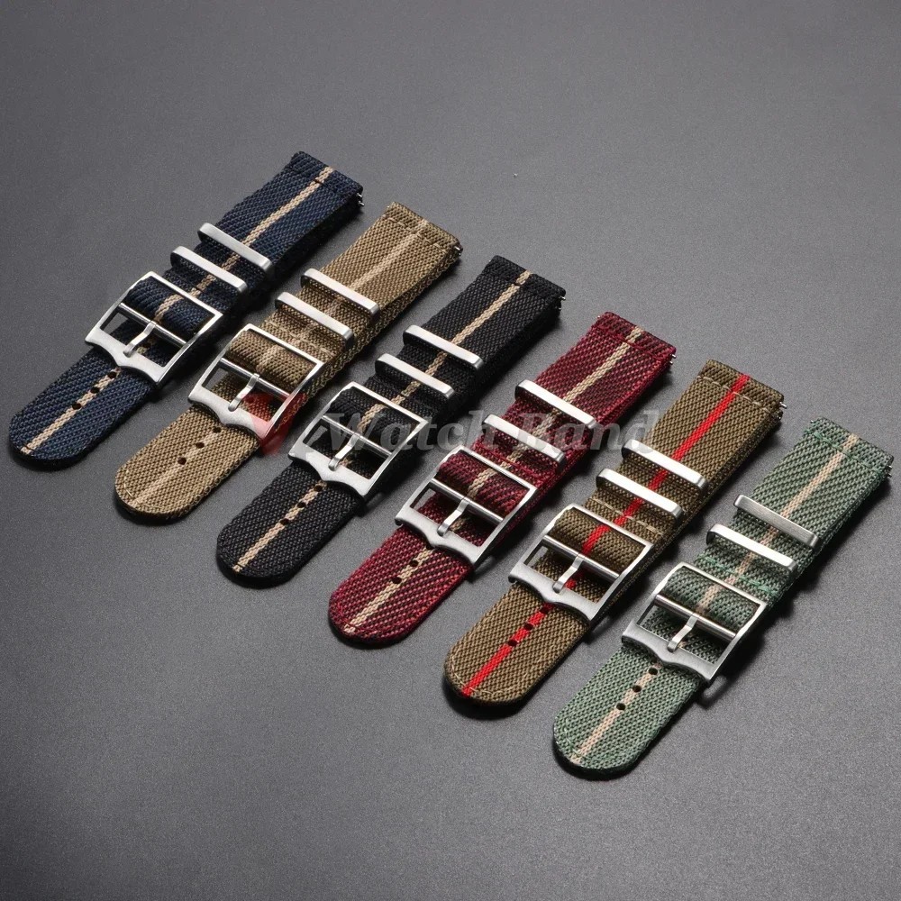 20 22mm Nylon Strap for Tudor Omega Seiko Watch Band Canvas Quick Release