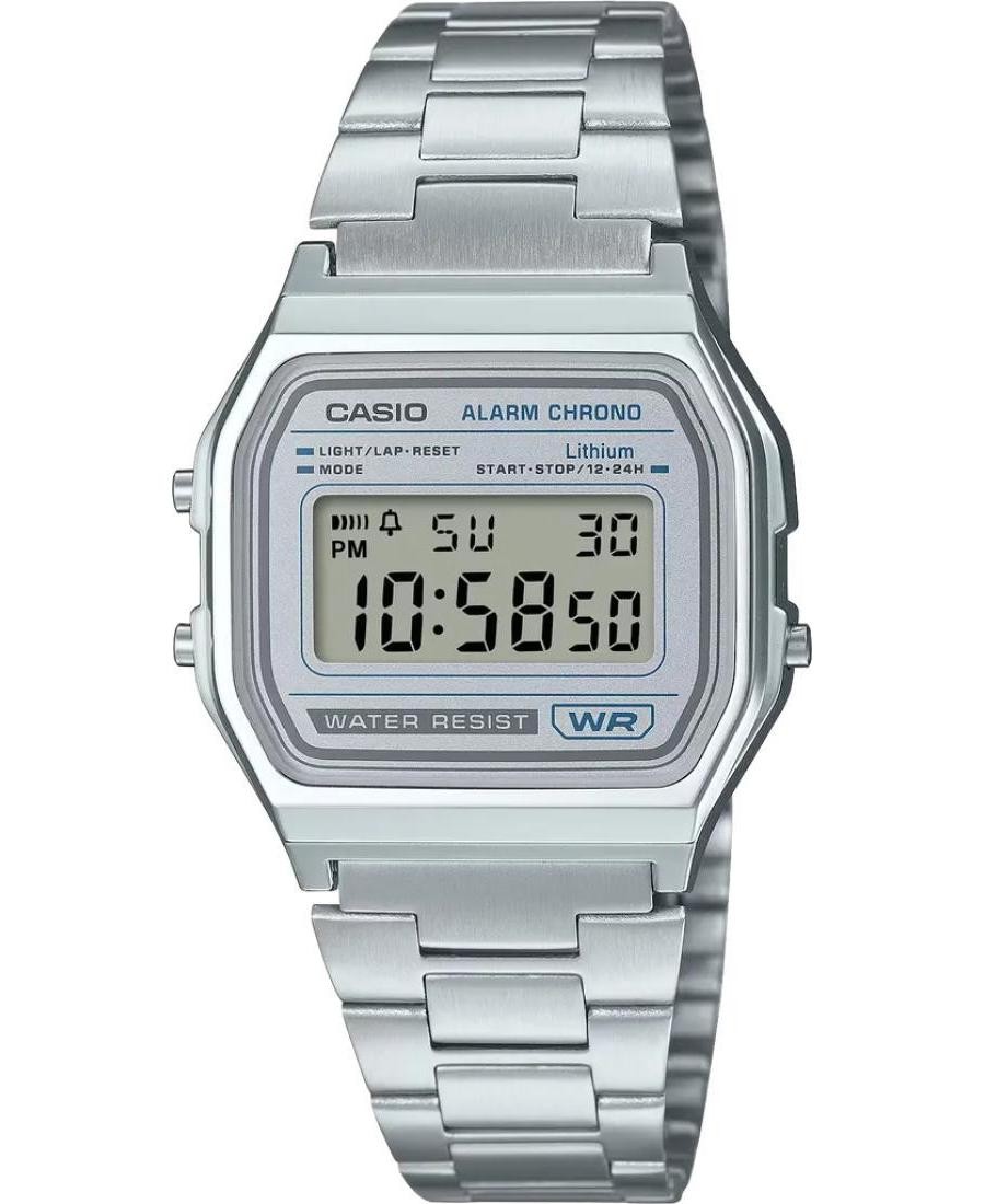 CASIO Men Digital Quartz Casual Watch Classic Dress Silver color Dial Waterproof