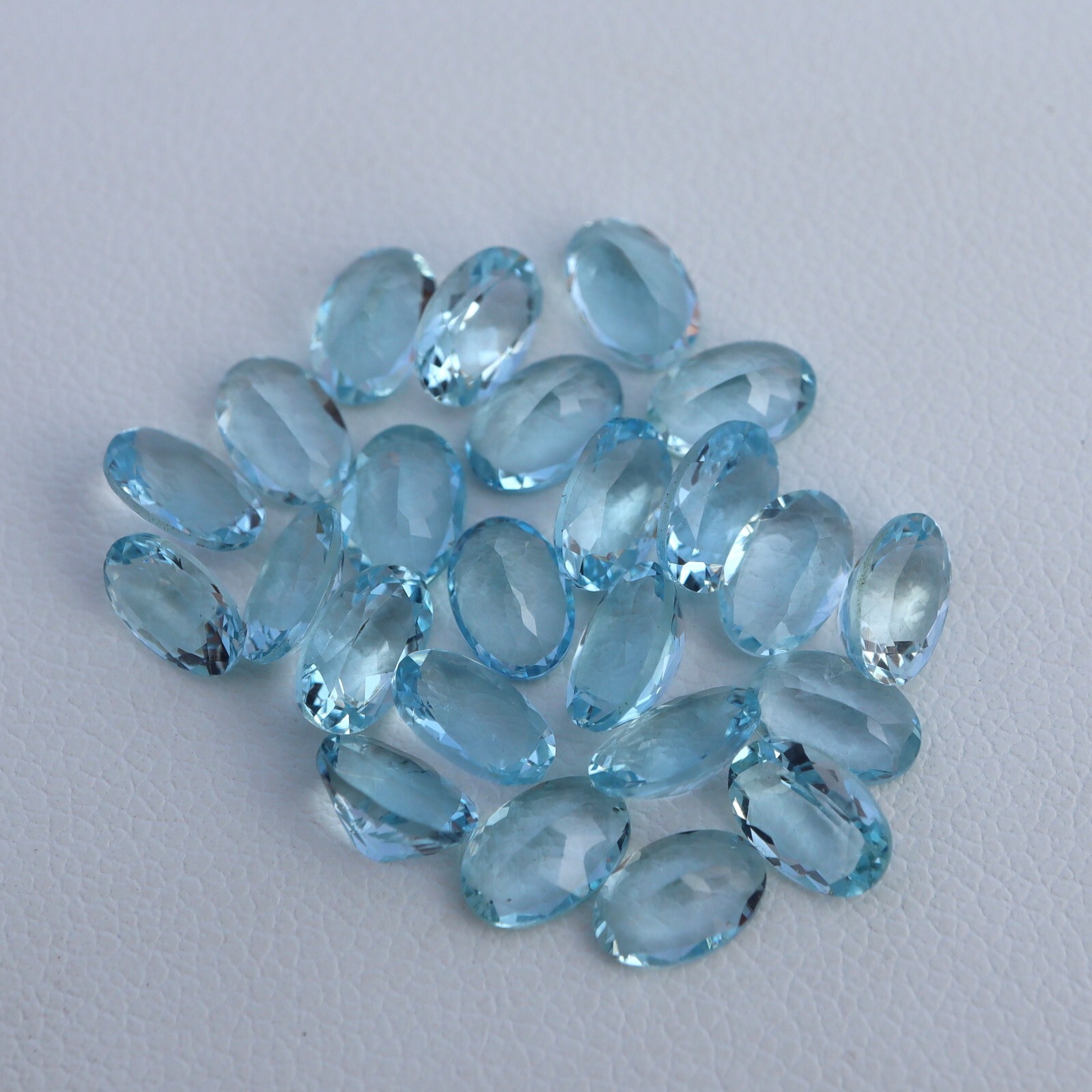 6×4 mm Eye Clean Natural Medium Blue Aquamarine Oval Cut Gemstone Nice Luster