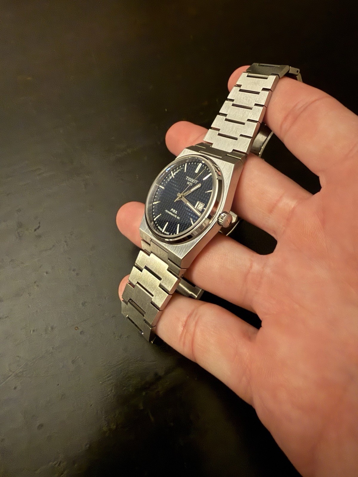 Tissot PRX Powermatic 80 Blue Dial Watch 40mm Full Set And Purchase Receipt