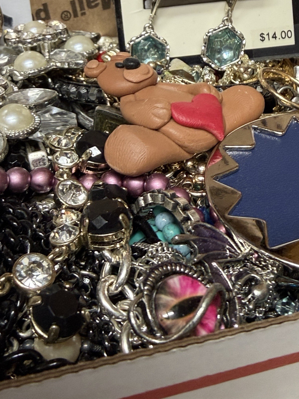 Vintage & Modern Some Signed Costume Jewelry Lot Full Small Priority Box # 132