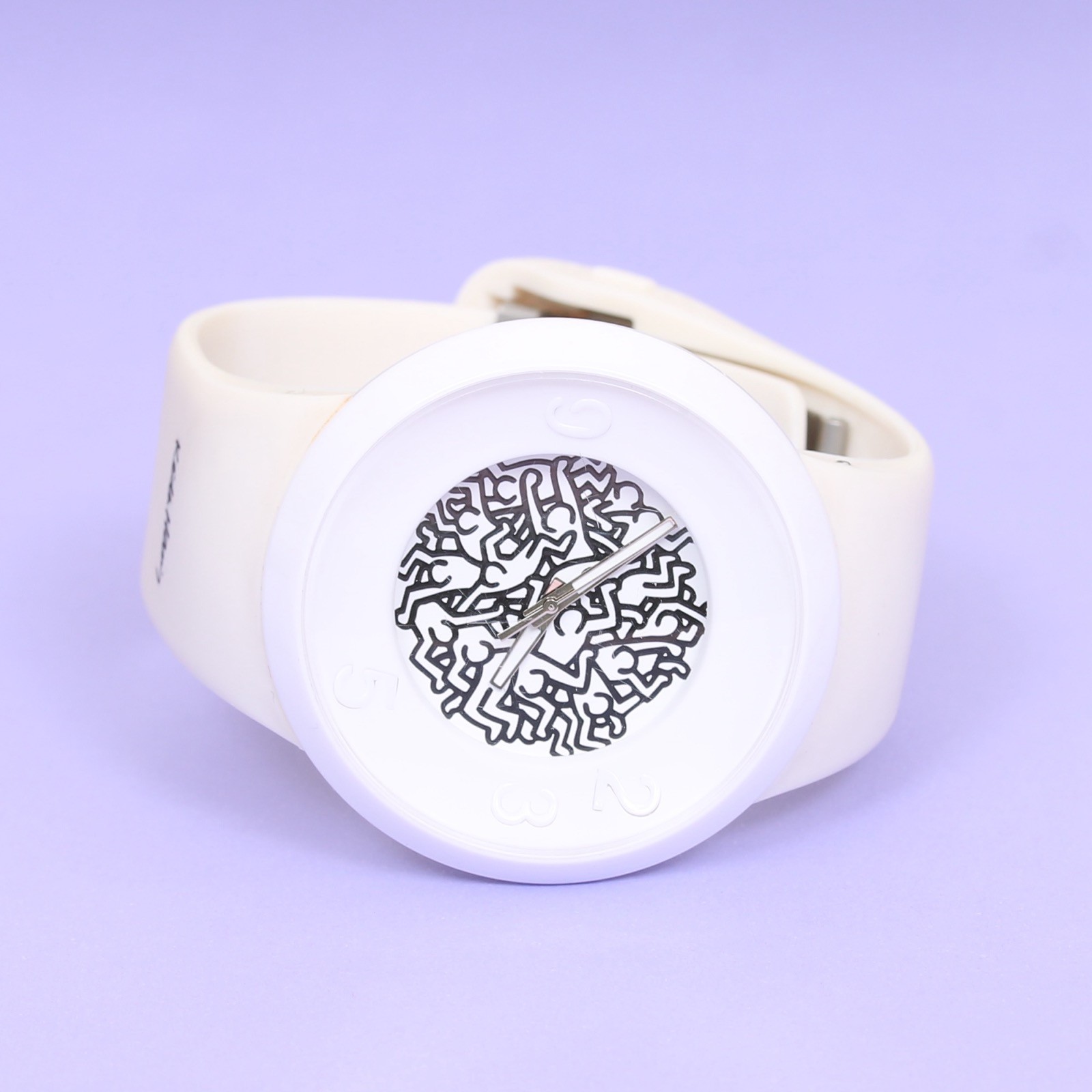 Keith Haring x ODM Design White Unisex Wrist Watch [DD127-15]