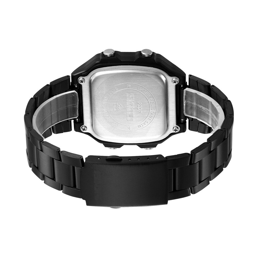 SKMEI Men Digital Watch Weekdate LED Wristwatch Male Steel Countdown Boy Watches