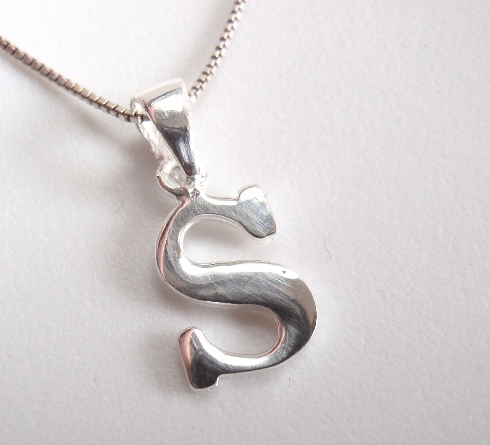 The Letter “S” 925 Sterling Silver Necklace s