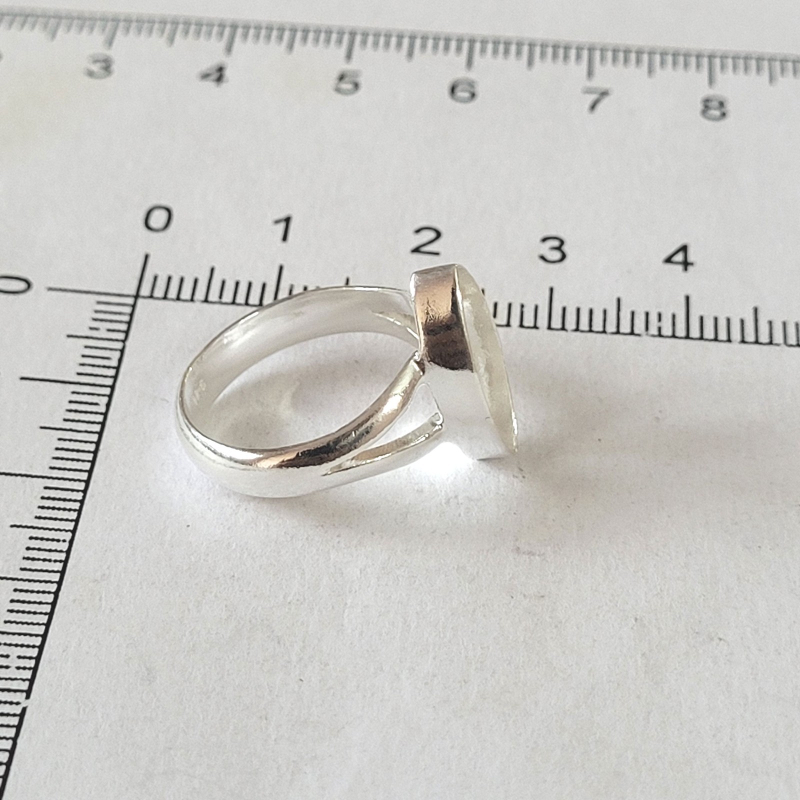 925 Silver Blank Collet Ring 7 x 14 x 3 mm DIY Bezel Marquise Oval Teardrop.