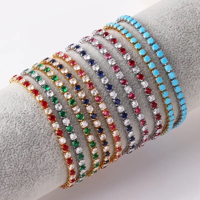 ZARD Turquoise Tennis Bracelet in Gold
