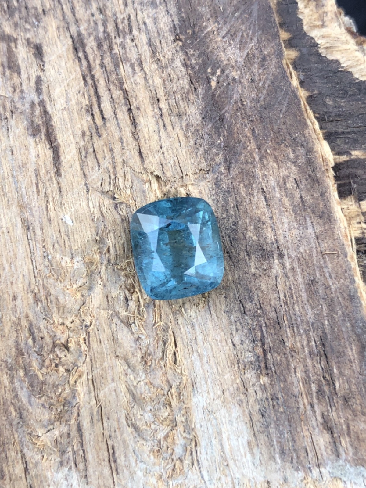 Natural 4.7 carats Blue Tourmaline Cushion Cut Untreated Afghanistan Gem