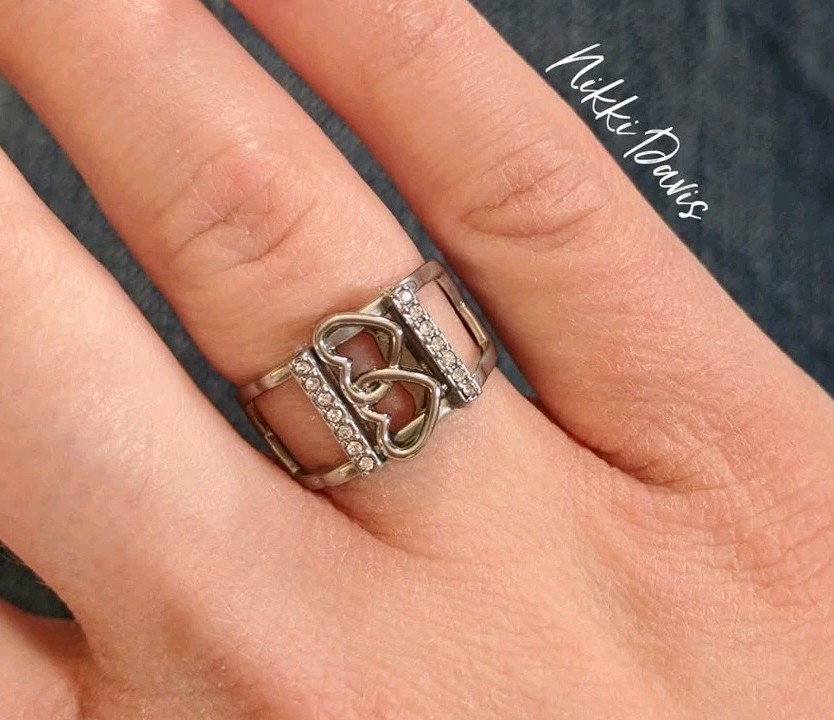 KEEP Collective SILVER RING Size M/L 7-9 Adjustable Charm Key Keeper NEW