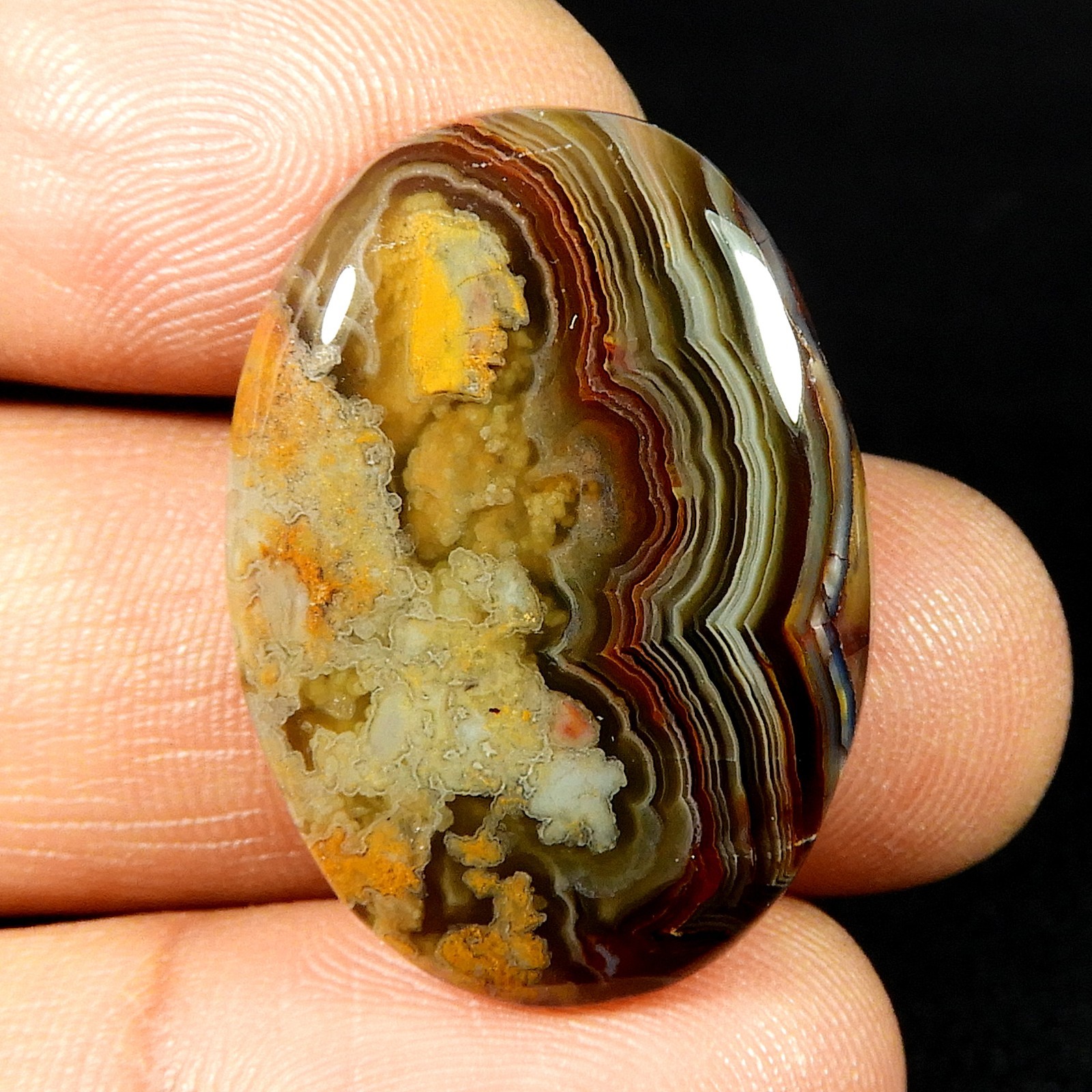 Natural Red Gray Crazy Lace Agate Cabochon Designer Loose Gemstone 25 Cts #11719