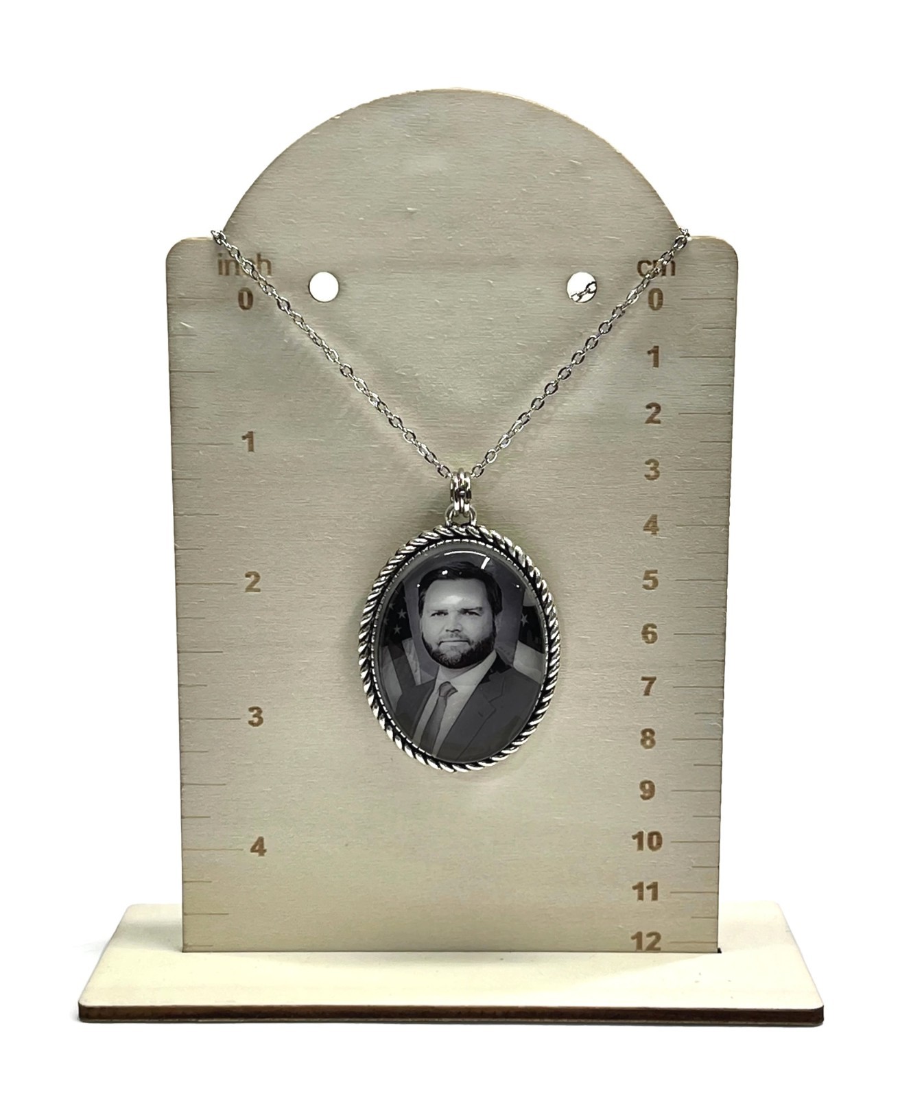 Donald Trump or JD Vance or Elon Musk Glow in the Dark Pendant Necklace
