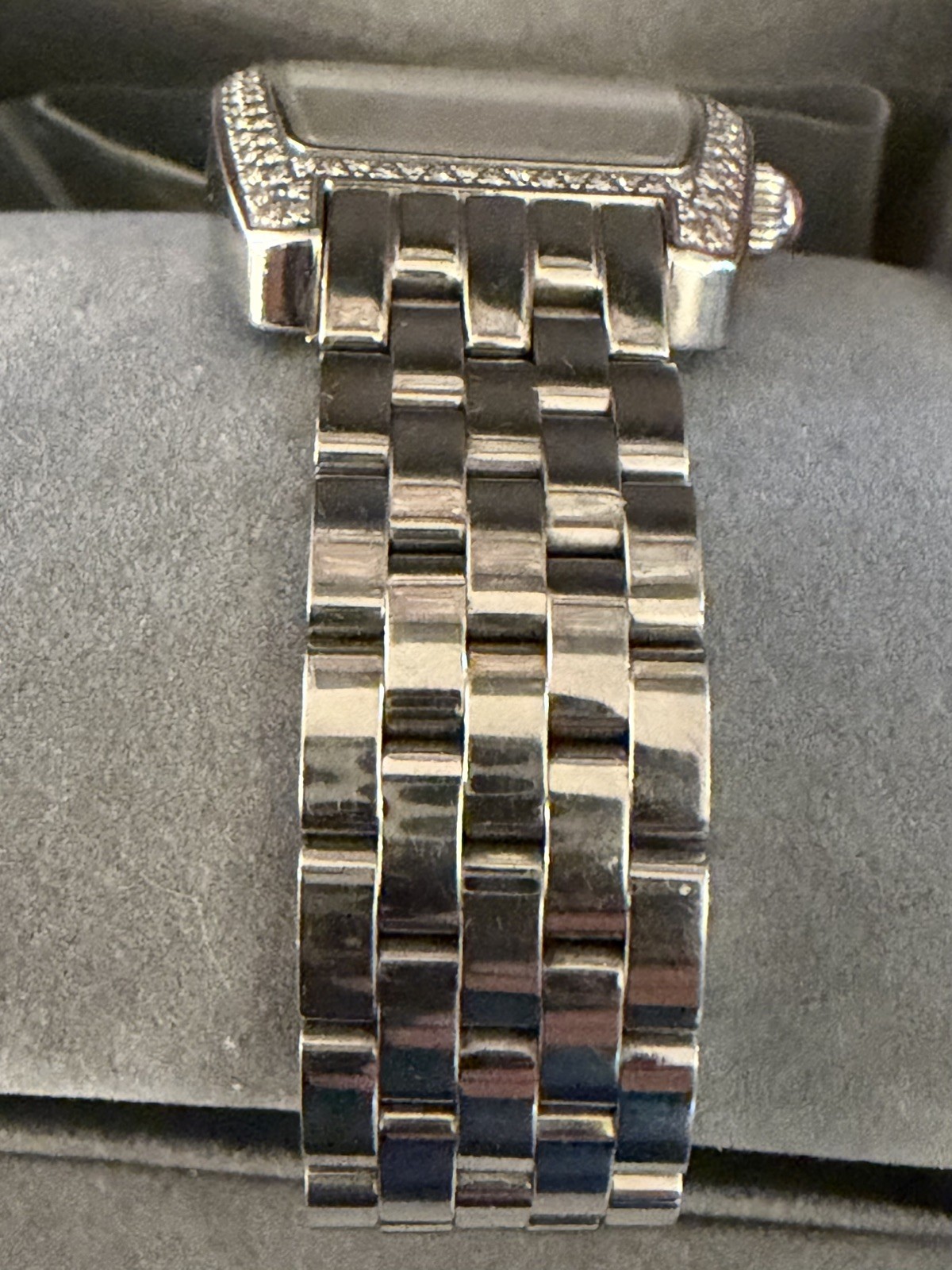 Michele Deco Diamond Chronograph MW02A01A2942 Diamond Bezel Swiss Women’s Watch