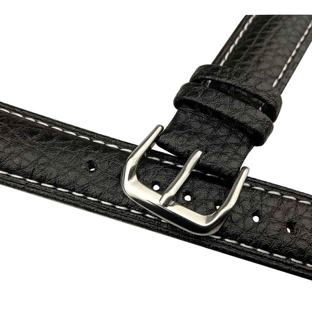 Men’s Two-piece Genuine Leather Watch Strap Band 12 14 16 18 19 20 21 22 24mm