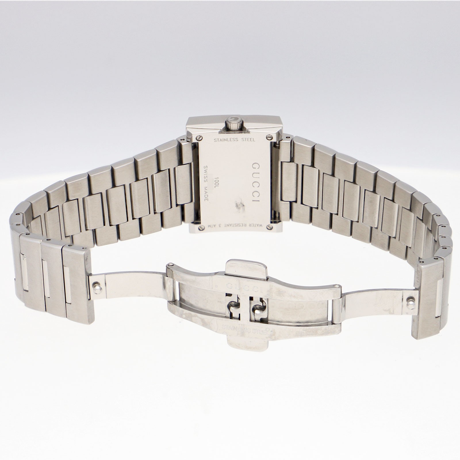 GUCCI 100L G rectangle Stainless Steel Women’s