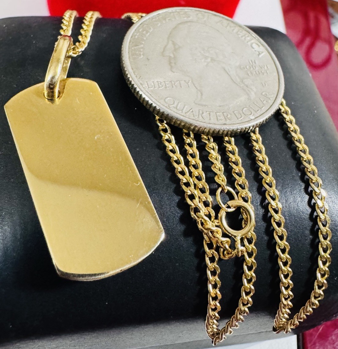 Rare Solid 18K 750 Gold Mens Woman’s Bar Necklace 24”/23.5” Long 11.82g 2.2mm