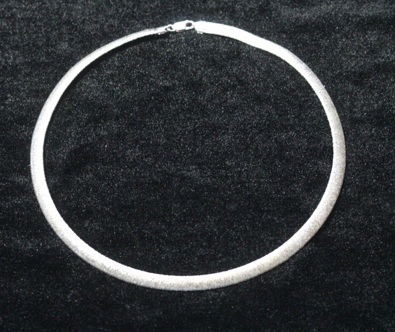 Vintage Milor Italy 925 Sterling Silver Omega Style Wire Wrapped Necklace 21 1/2