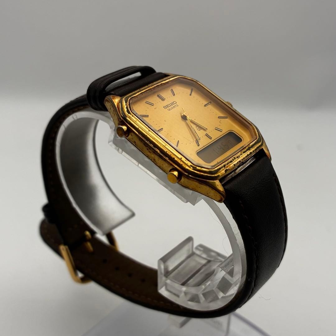 [Working Condition] SEIKO Hybrid Octagon H449-5070 Analog-Digital TV
