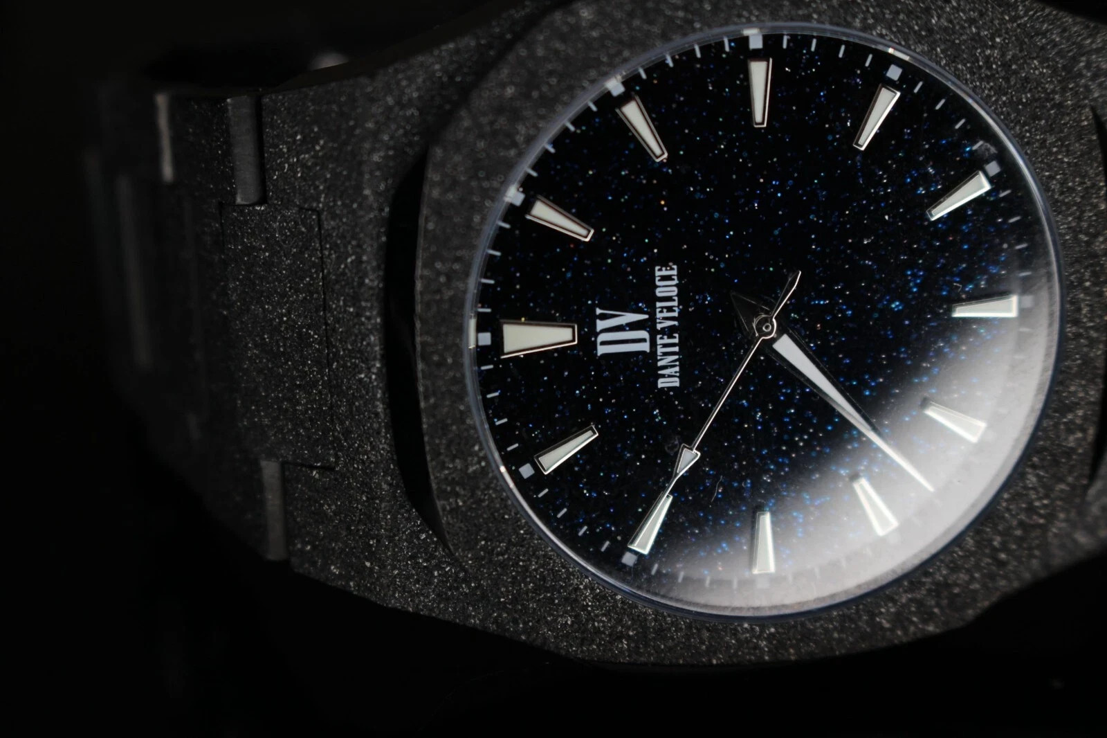 DANTE VELOCE Starlight Frosted BLACK Ice Out Icy Diamond Watch paul rich NEW !