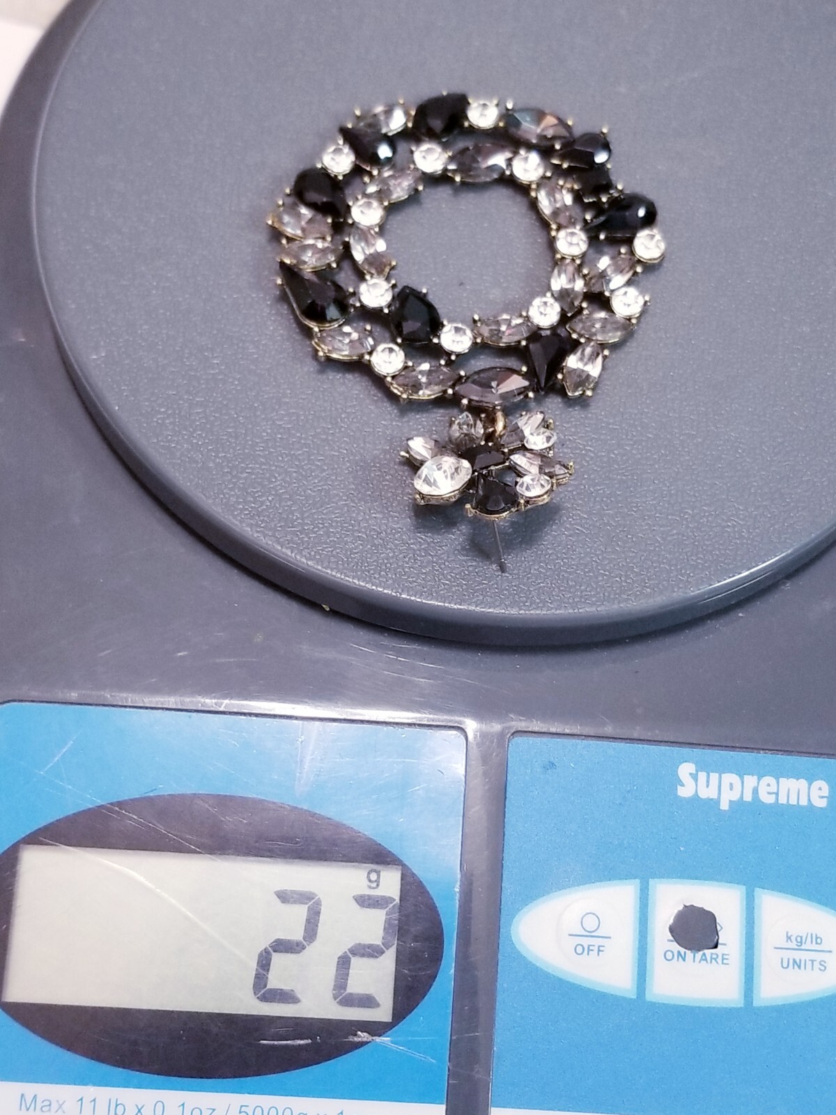 Chandelier Rhinestone Crystal Pageant Bridal Earrings Black Hoops Dangle 2.8 in
