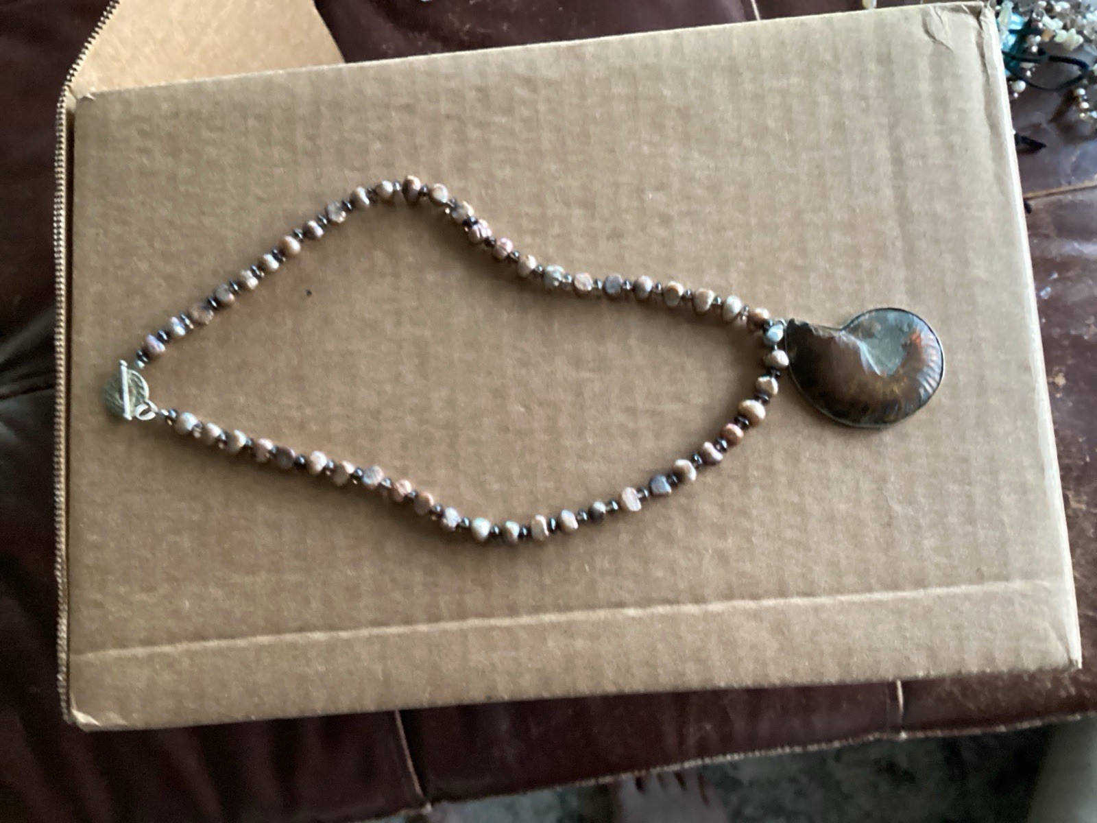 ammonite fossil necklace