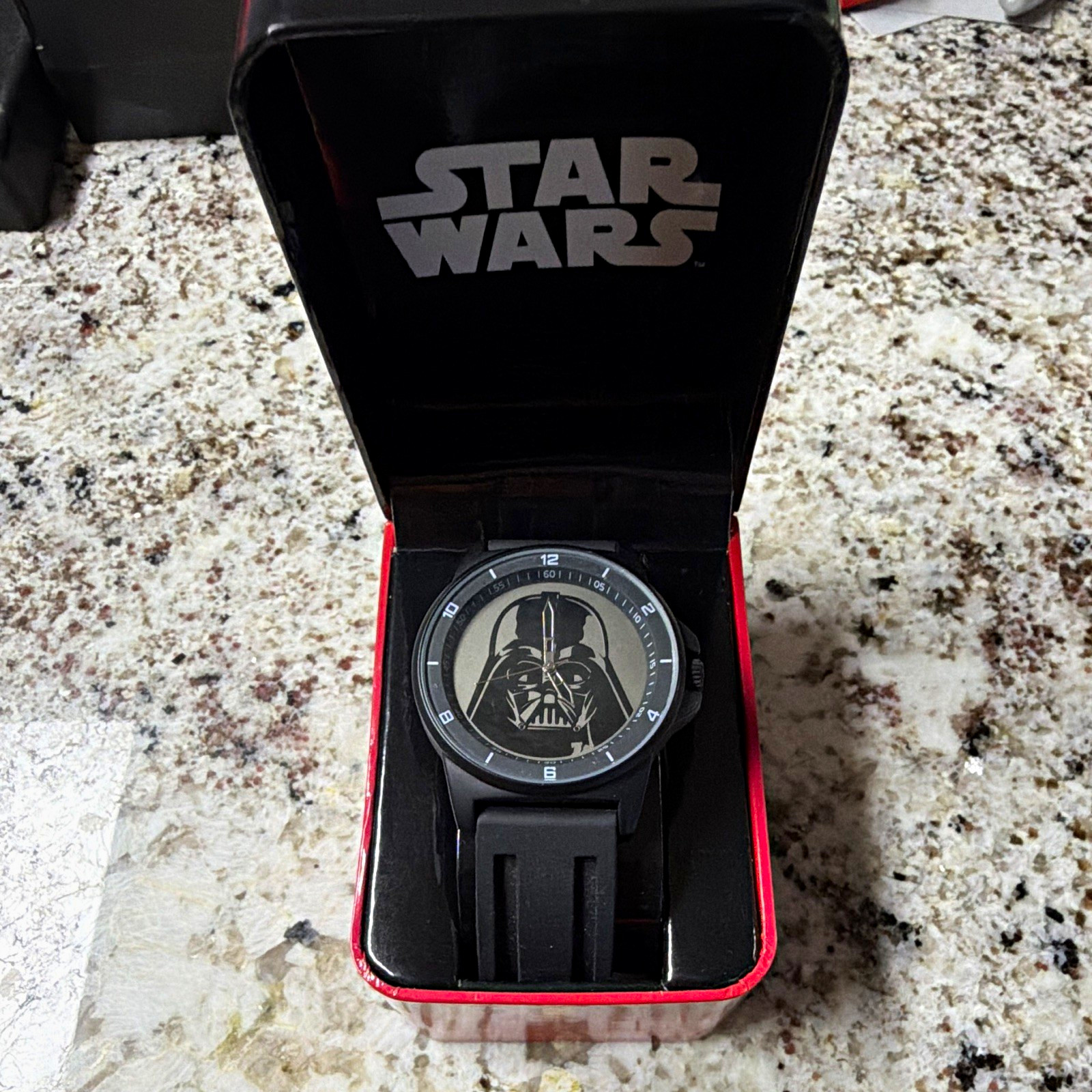 Accutime Star Wars Darth Vader Analog Watch Black Rubber Strap w/ Box and papers