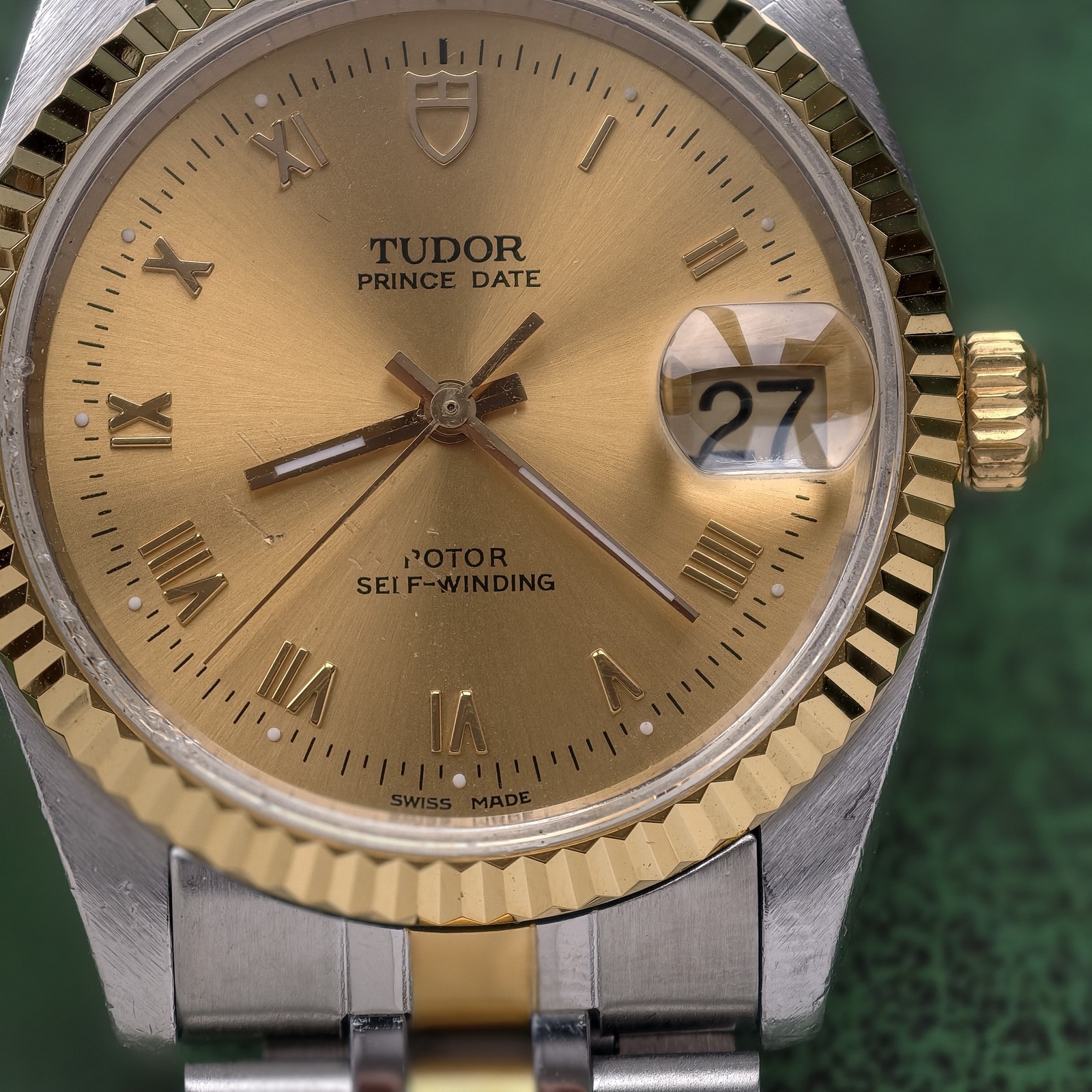 Tudor Roman Champagne Dial Prince Date 74033 Men’s Watch Automatic 34mm