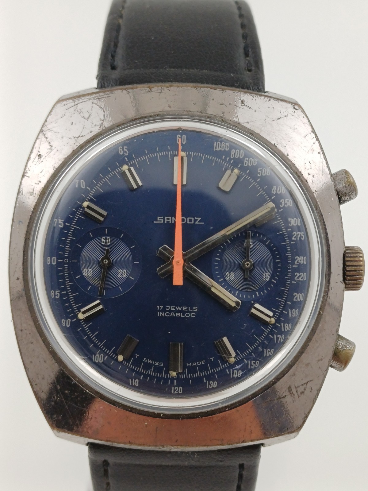 Vintage Sandoz Chronograph 7733 Valjoux Movement Spares Or Repair Swiss Made