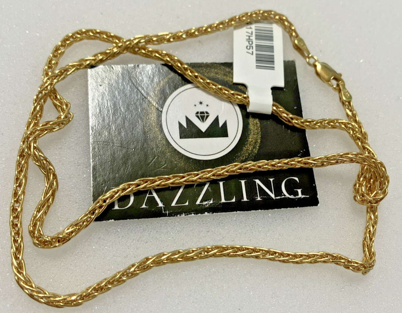 10kt Real Gold Wheat/Palm Link Chain 5.67Grams 2.7mm 20” GND Brand New w/Tag 10k