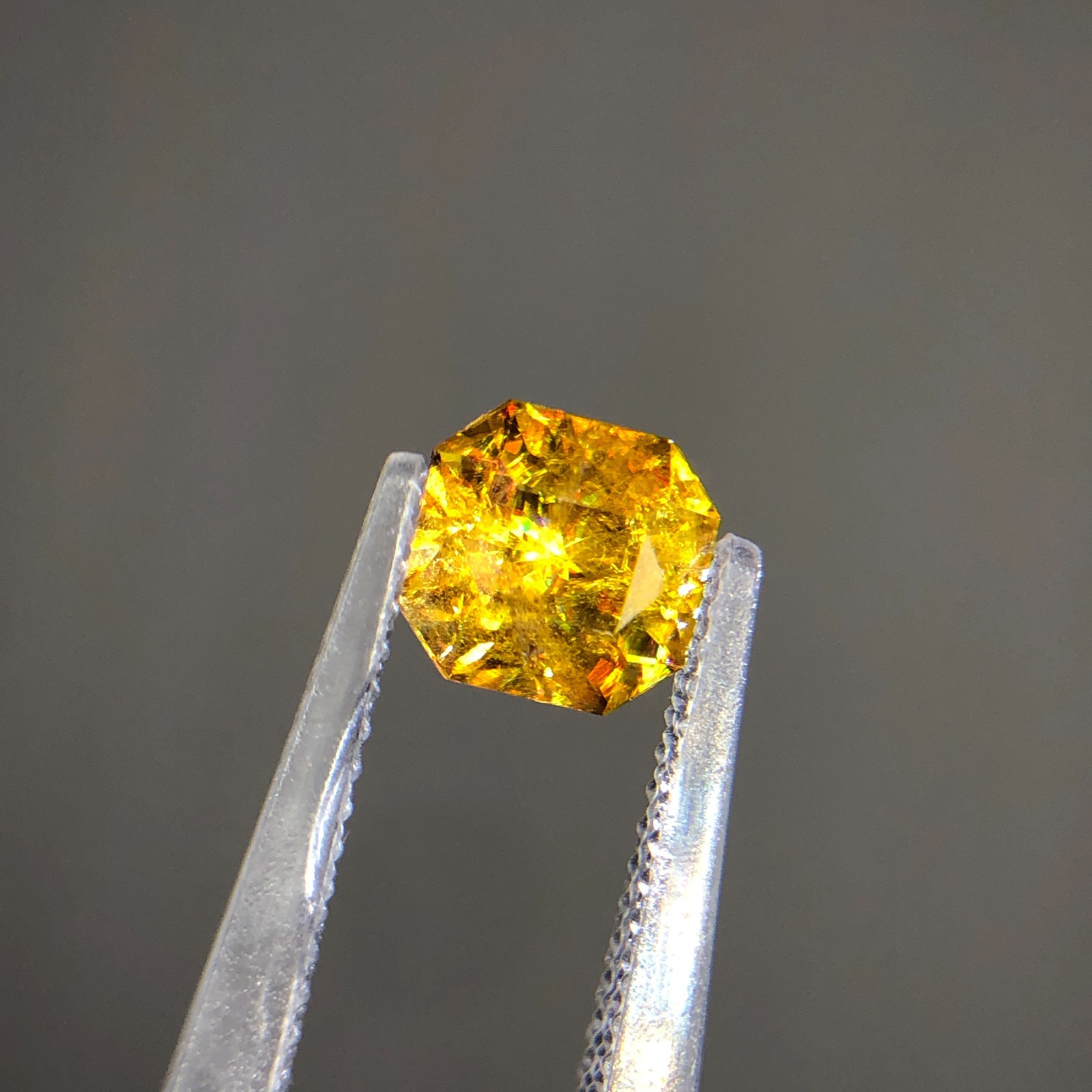 1.45 Carat Natural Full Fire Sphene Titanite Fancy Cut Gemstone For Jewelry