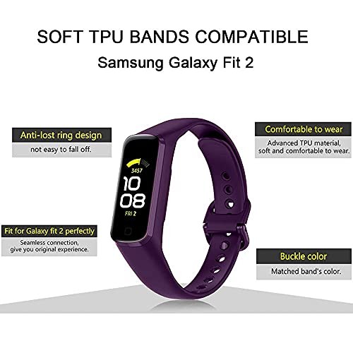 6 Pack Replacement Bands Compatible with Samsung Galaxy Fit 2 SM-R220 for Women