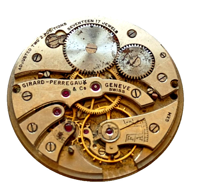 Girard Perregaux Geneve 39.7mm Pocket Watch Movement GXM Good Balance
