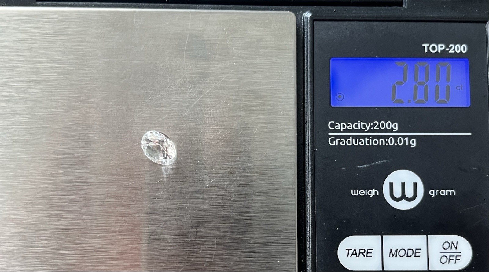 Parcel Of Three White Yag Gemstones (Yttrium Aluminum Garnet.)