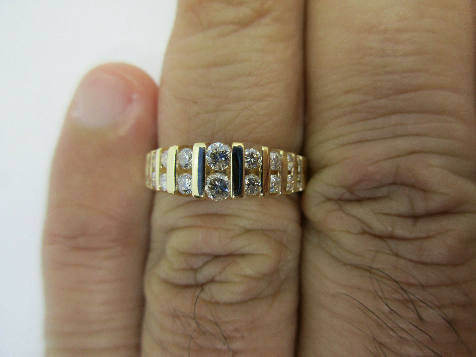 14K Gold Diamond Wedding Band Diamond=3/4 Carat G-VS2 Size 7 Value=$6,500