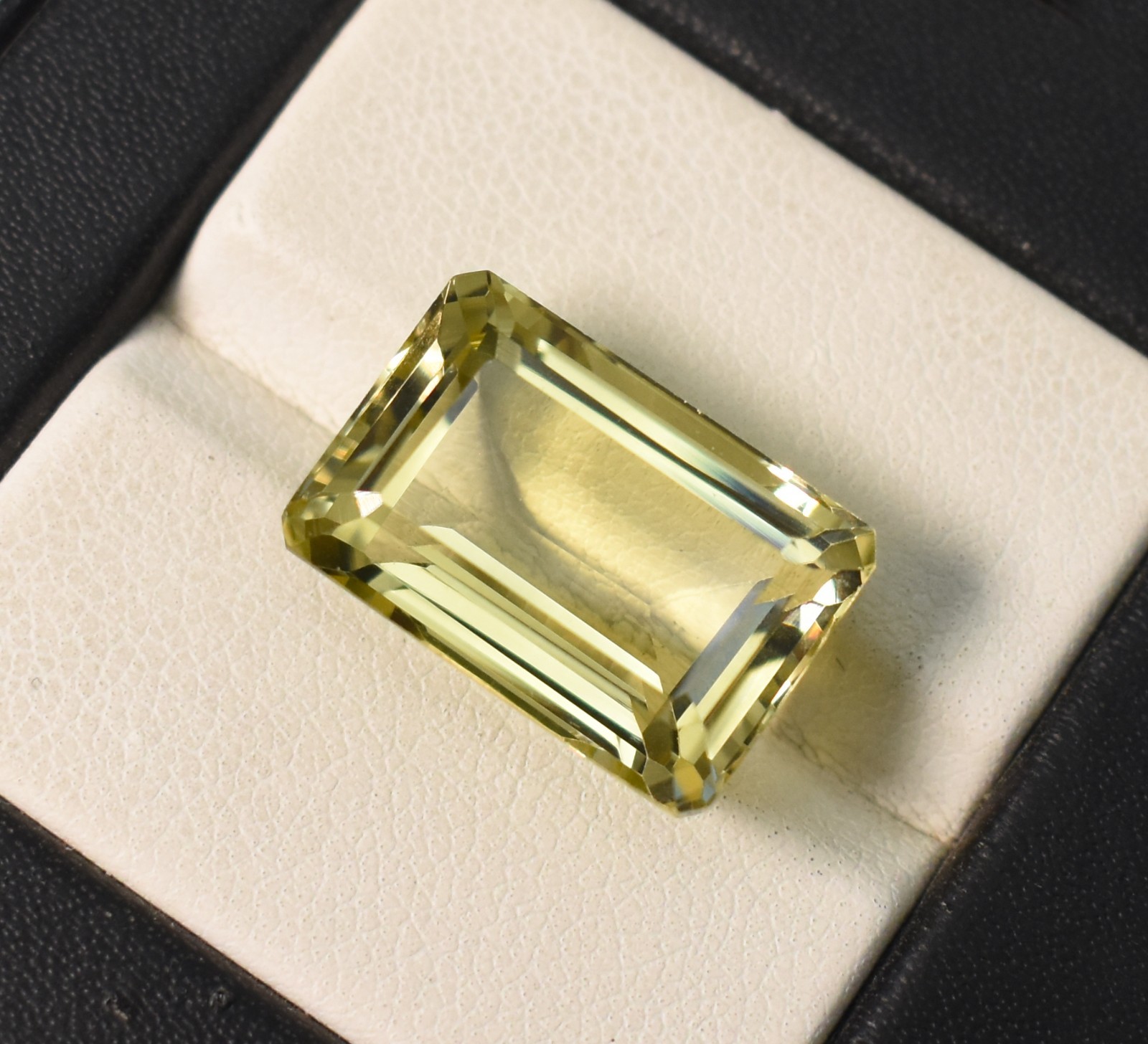 Natural Lemon Quartz Octagon Emerald Cut Gemstone 17X12.5X8 MM 13.15 Cts