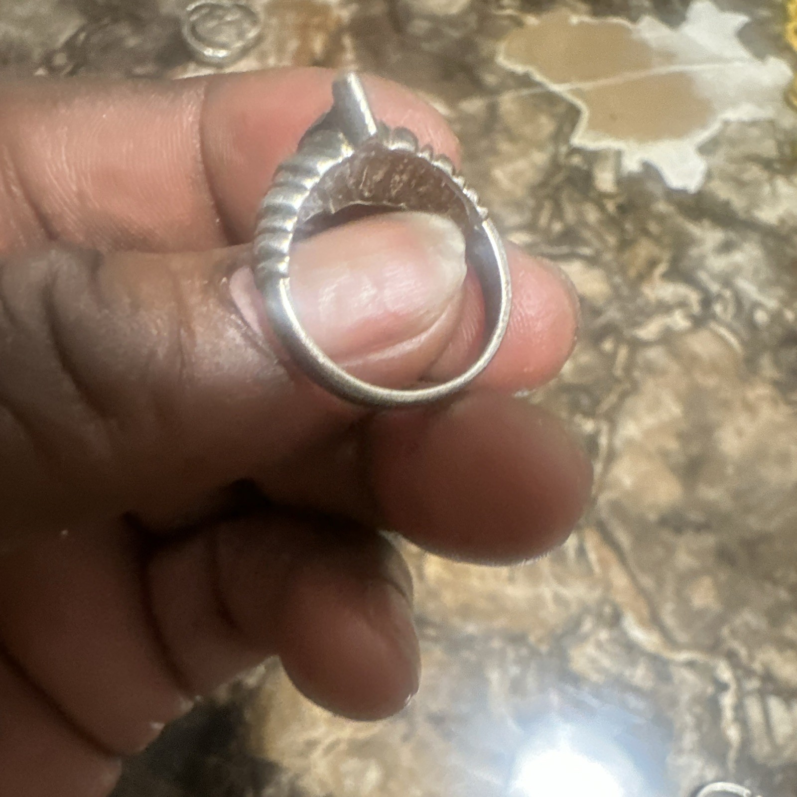 925 Sterling Silver Band Ring Size 7, 5mm Wide, Signed, No Stone