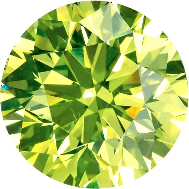 Natural Extra Fine Vivid Apple Green Diamond – Round – VS2-SI1 – Africa – Extra