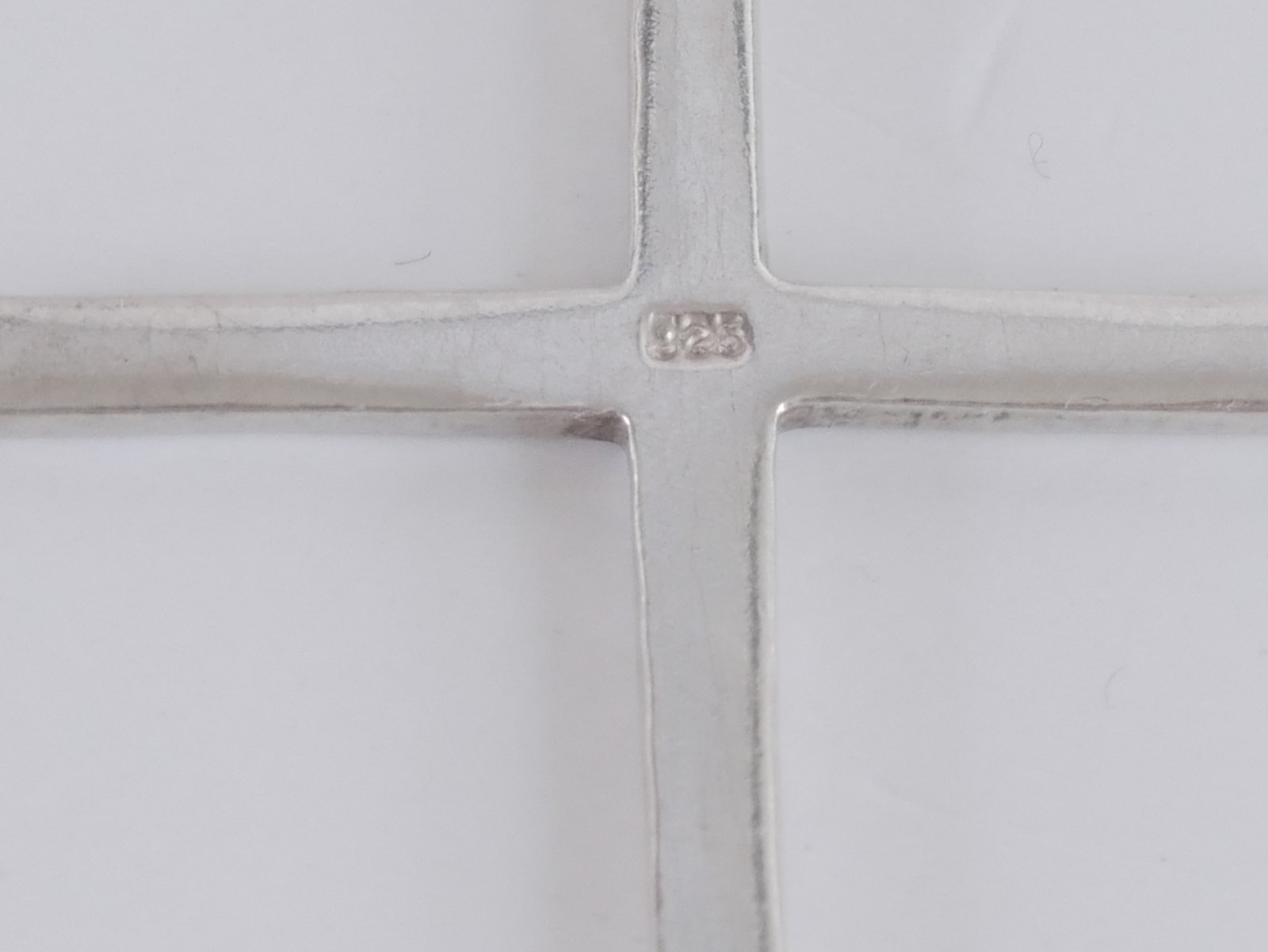 Large 925 Sterling Silver Cross Pendant Belcher Chain Necklace 51cm 22.96g