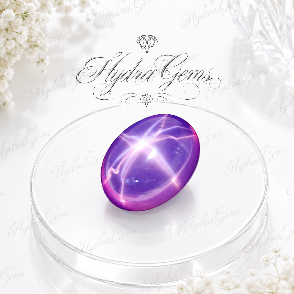 16CT Pink Purple Star Sapphire Cabochon Oval Cut Star Stone CERTIFIED Gemstone