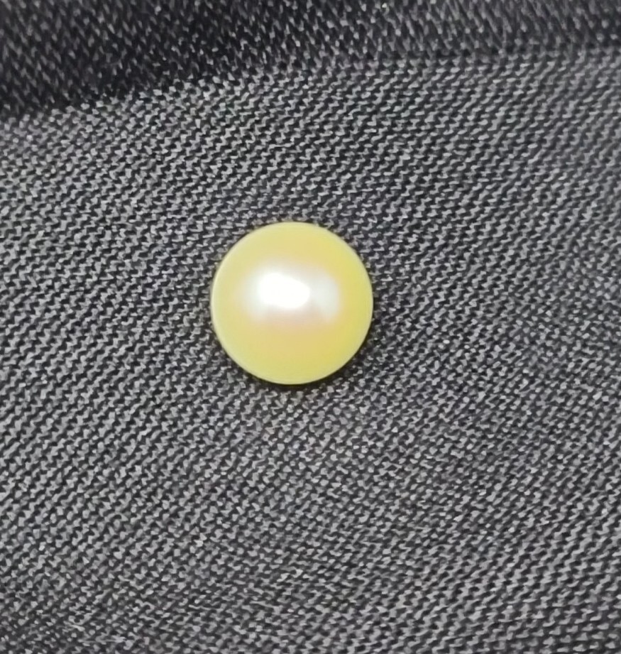 ⚪️Vintage MURATA (2) Loose Pearls 8.22mm/7.44mm Peach/Ivory GENUINE/NO HOLES