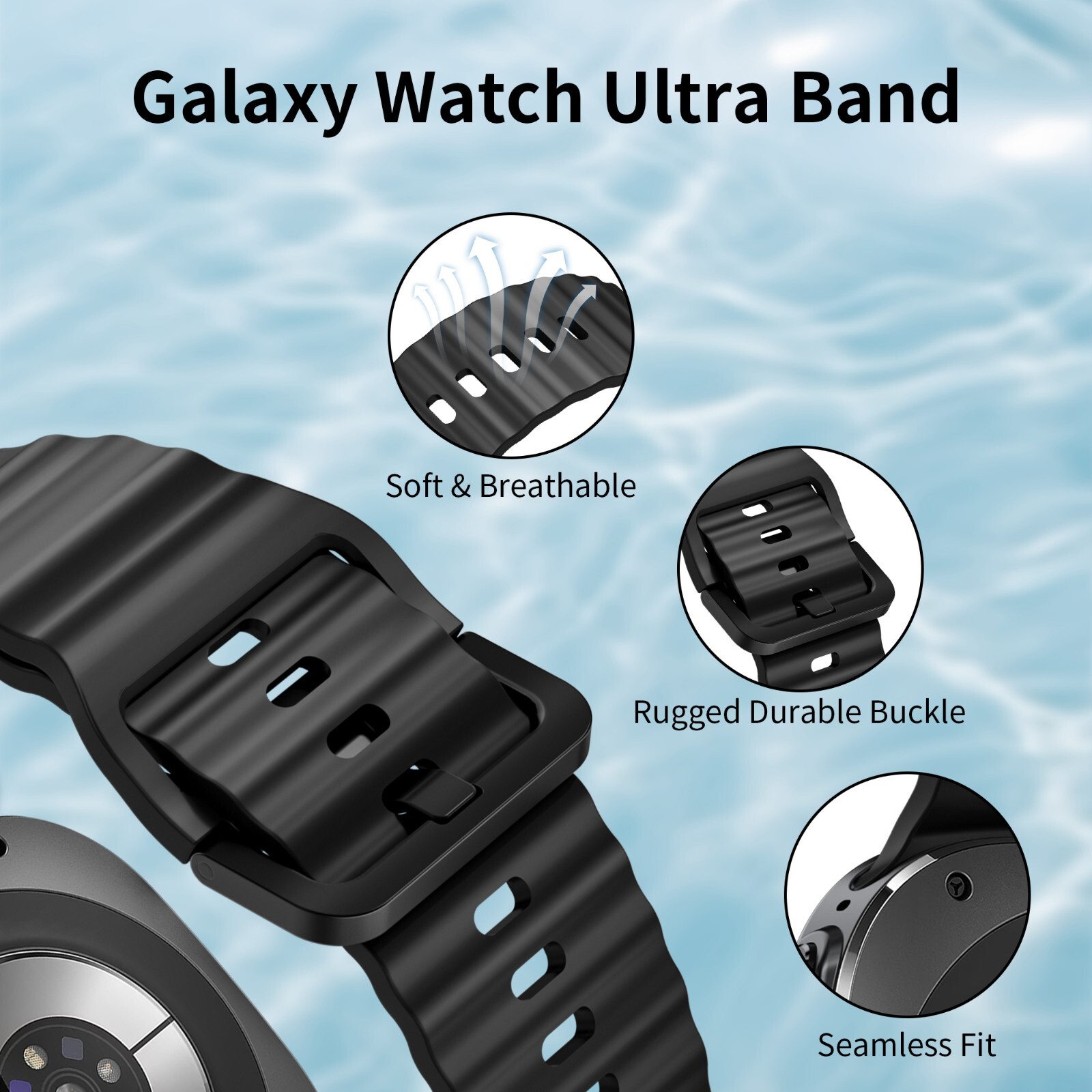 Original Silicone Band for Samsung Galaxy Watch ultra strap 47mm Series 7 6 5 4