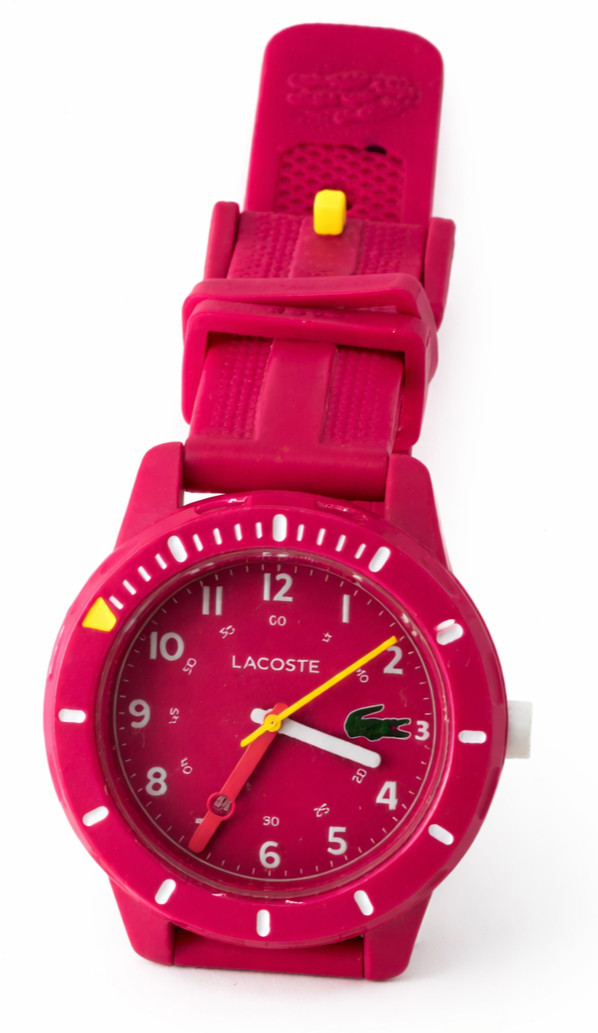 Lacoste Pink Silicone Strap Watch Analog Kids Youth Casual Sport Wristwatch