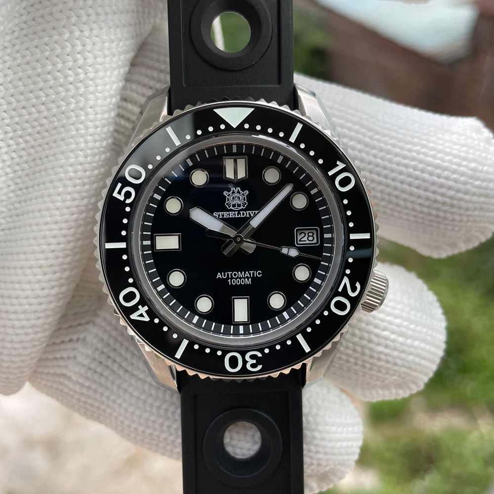 STEELDIVE SD1968 Mens 44mm 1000M Automatic Dive Watch NH35 Steel