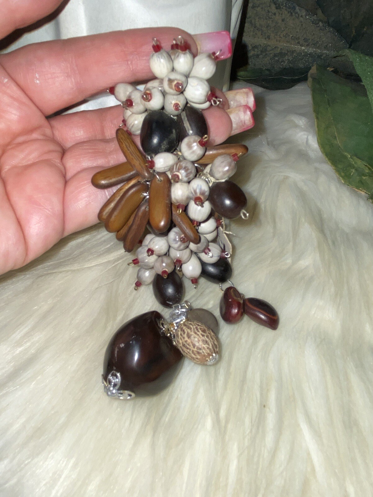 Miriam Haskell Ultra Rare Huge 5 1/2 inches Dangly & Drippy Whimsical Clip!! A19
