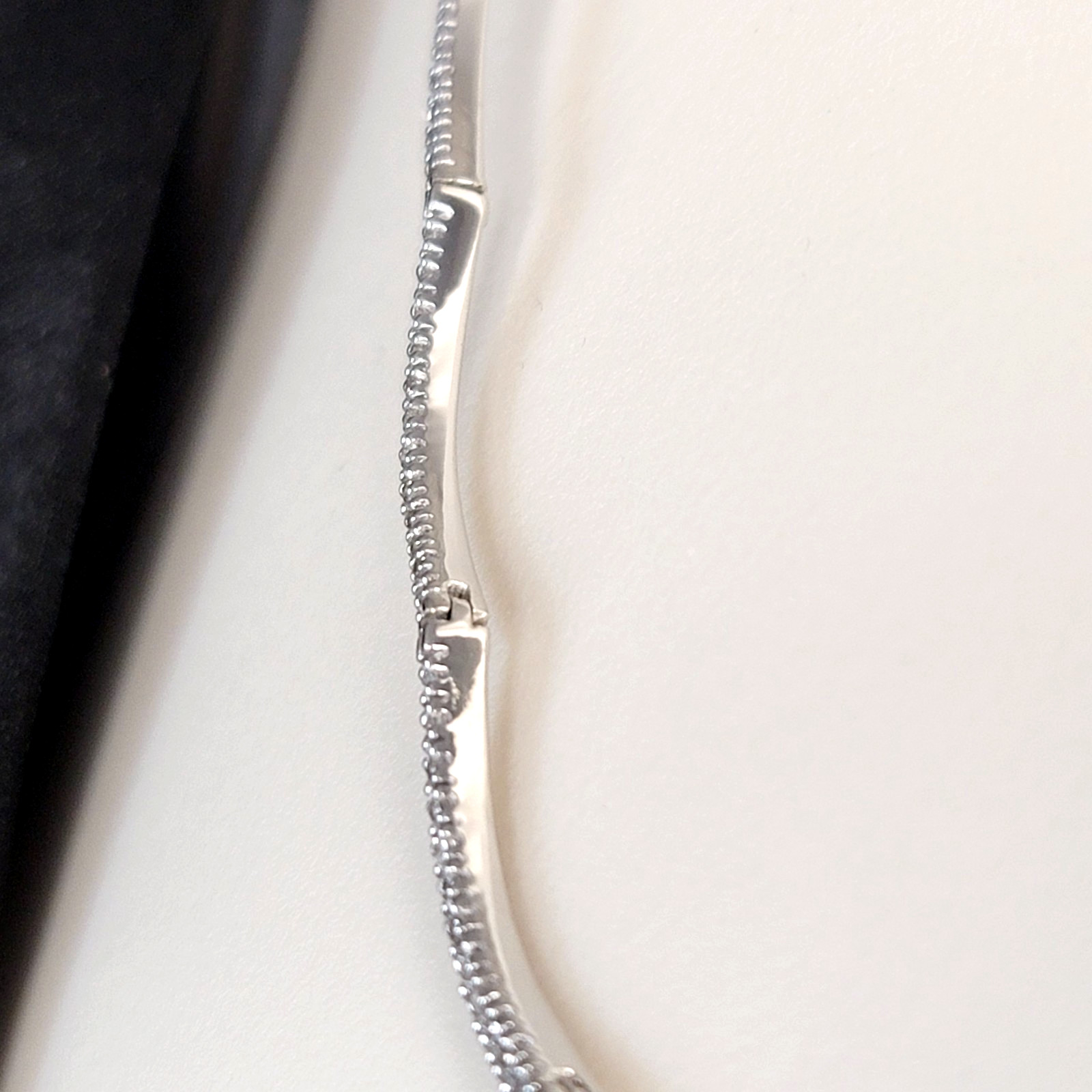 Ross-Simons 1.00tcw Diamond Scallop Necklace 14k White Gold 18.5g 20″ ESTATE