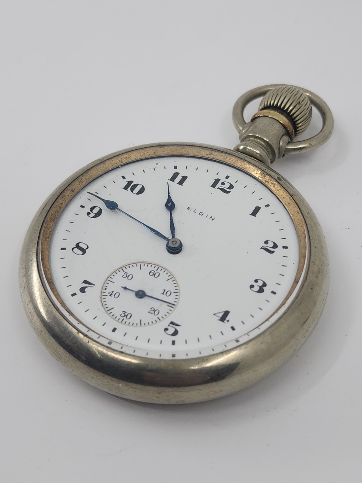 1920 Elgin Model 7 7j Size 16s Grade 291 Open Face Pocket Watch – Repair