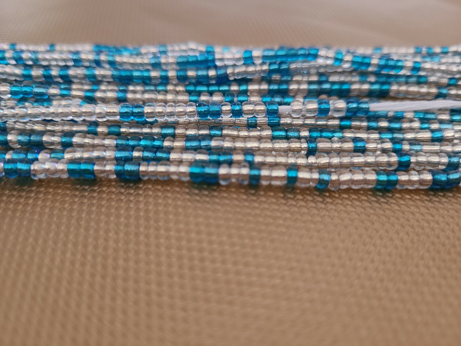 Single strand tie-on waist beads