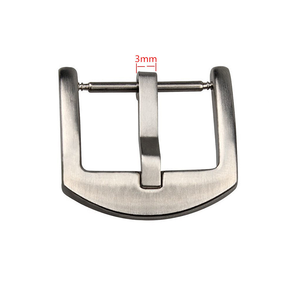 Brushed Stainless Steel Tang Buckle For Watch Strap Band 16 18 20 22 24 26mm